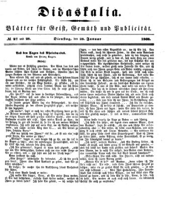 Didaskalia Dienstag 28. Januar 1868