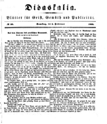 Didaskalia Samstag 8. Februar 1868