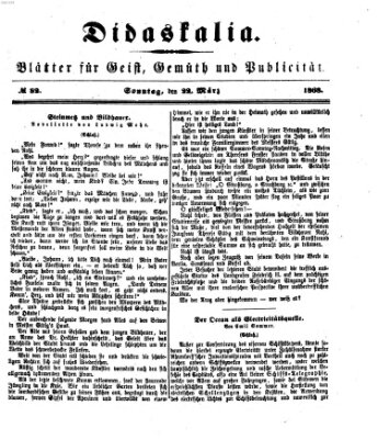 Didaskalia Sonntag 22. März 1868