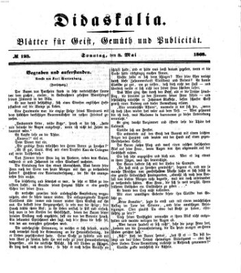 Didaskalia Sonntag 3. Mai 1868