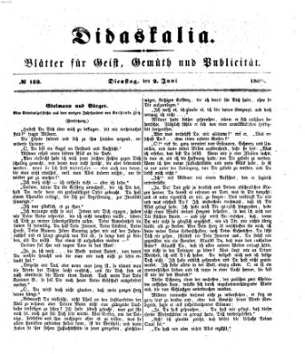 Didaskalia Dienstag 2. Juni 1868