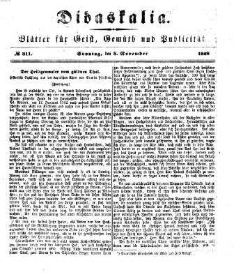 Didaskalia Sonntag 8. November 1868