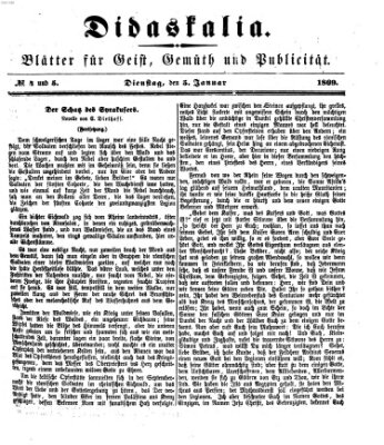 Didaskalia Dienstag 5. Januar 1869