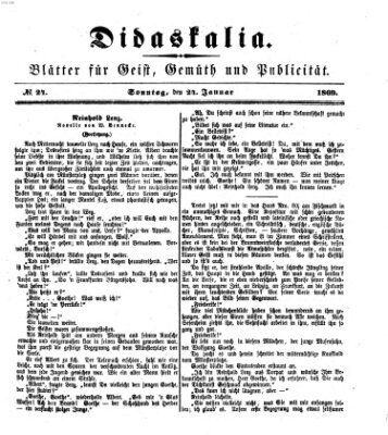 Didaskalia Sonntag 24. Januar 1869