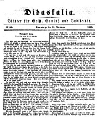 Didaskalia Sonntag 31. Januar 1869