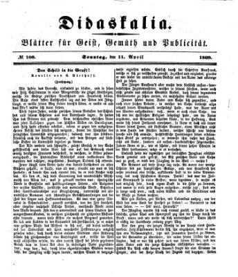 Didaskalia Sonntag 11. April 1869