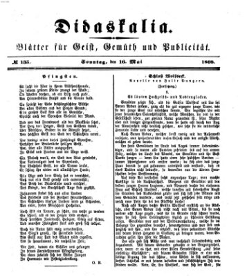 Didaskalia Sonntag 16. Mai 1869