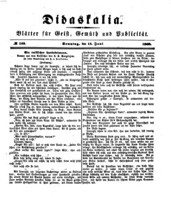 Didaskalia Sonntag 13. Juni 1869