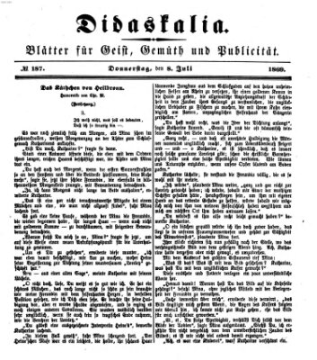 Didaskalia Donnerstag 8. Juli 1869