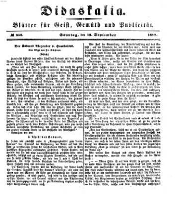 Didaskalia Sonntag 12. September 1869