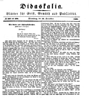 Didaskalia Dienstag 19. Oktober 1869