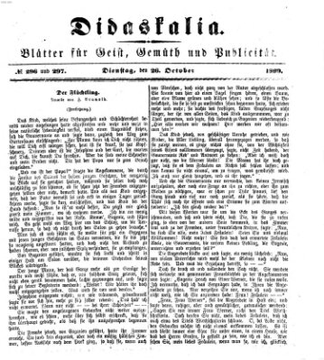 Didaskalia Dienstag 26. Oktober 1869