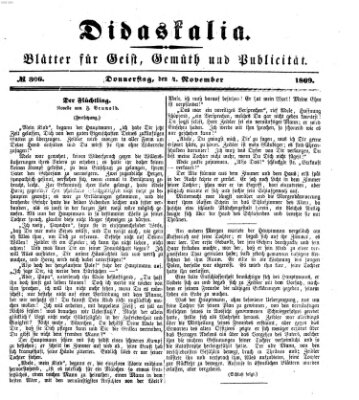 Didaskalia Donnerstag 4. November 1869