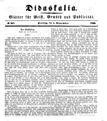 Didaskalia Freitag 5. November 1869