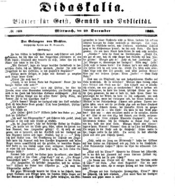 Didaskalia Mittwoch 29. Dezember 1869