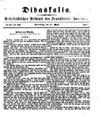 Didaskalia Dienstag 17. Mai 1870