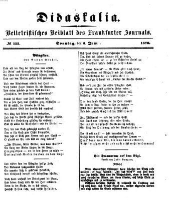 Didaskalia Sonntag 5. Juni 1870