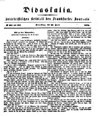 Didaskalia Dienstag 26. Juli 1870