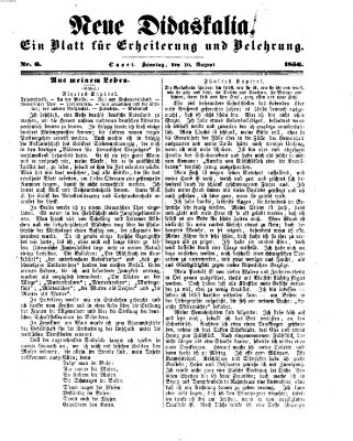 Neue Didaskalia (Pfälzer) Sonntag 10. August 1856