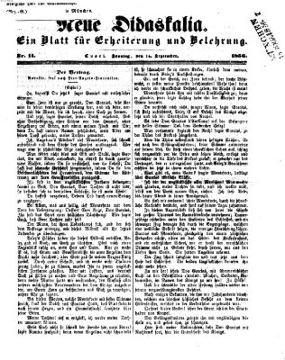 Neue Didaskalia (Pfälzer) Sonntag 14. September 1856