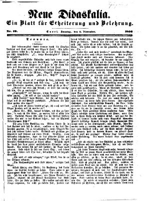 Neue Didaskalia (Pfälzer) Sonntag 9. November 1856