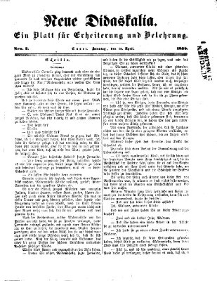 Neue Didaskalia (Pfälzer) Sonntag 18. April 1858