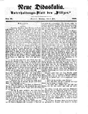 Neue Didaskalia (Pfälzer) Sonntag 11. Juli 1858