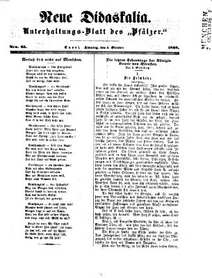 Neue Didaskalia (Pfälzer) Sonntag 3. Oktober 1858