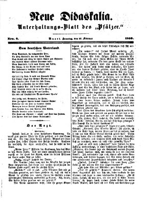 Neue Didaskalia (Pfälzer) Sonntag 27. Februar 1859