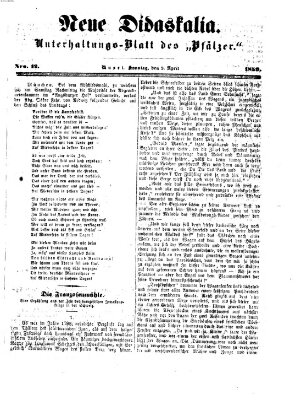 Neue Didaskalia (Pfälzer) Sonntag 3. April 1859