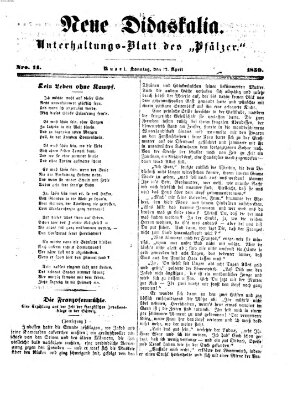 Neue Didaskalia (Pfälzer) Sonntag 17. April 1859