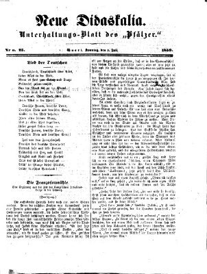 Neue Didaskalia (Pfälzer) Sonntag 3. Juli 1859