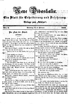 Neue Didaskalia (Pfälzer) Sonntag 5. Februar 1860