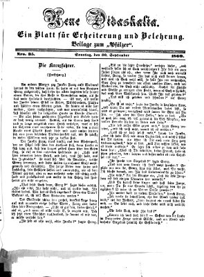 Neue Didaskalia (Pfälzer) Sonntag 30. September 1860