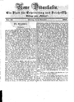 Neue Didaskalia (Pfälzer) Sonntag 4. November 1860