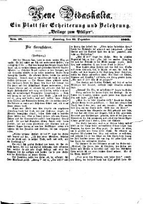 Neue Didaskalia (Pfälzer) Sonntag 30. Dezember 1860