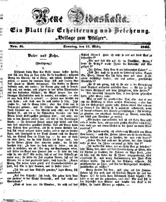 Neue Didaskalia (Pfälzer) Sonntag 17. März 1861