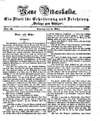 Neue Didaskalia (Pfälzer) Sonntag 31. März 1861