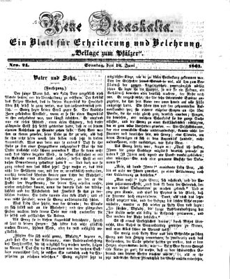 Neue Didaskalia (Pfälzer) Sonntag 16. Juni 1861