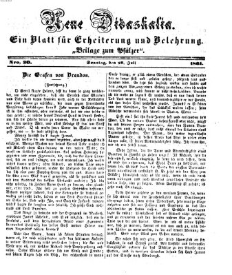 Neue Didaskalia (Pfälzer) Sonntag 28. Juli 1861