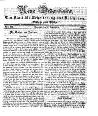 Neue Didaskalia (Pfälzer) Sonntag 1. September 1861