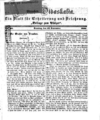 Neue Didaskalia (Pfälzer) Sonntag 22. September 1861