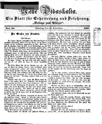 Neue Didaskalia (Pfälzer) Sonntag 29. September 1861