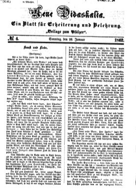 Neue Didaskalia (Pfälzer) Sonntag 26. Januar 1862