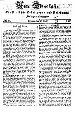 Neue Didaskalia (Pfälzer) Sonntag 27. April 1862