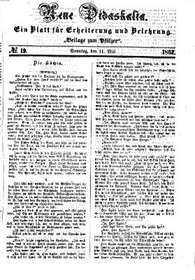 Neue Didaskalia (Pfälzer) Sonntag 11. Mai 1862