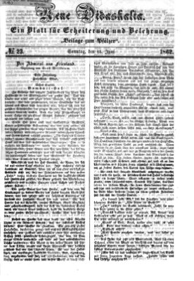 Neue Didaskalia (Pfälzer) Sonntag 15. Juni 1862