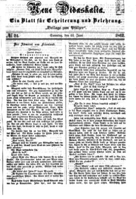 Neue Didaskalia (Pfälzer) Sonntag 22. Juni 1862