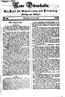 Neue Didaskalia (Pfälzer) Sonntag 20. Juli 1862