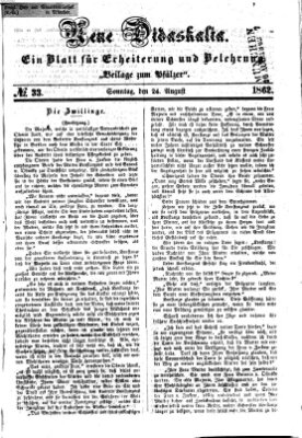 Neue Didaskalia (Pfälzer) Sonntag 24. August 1862